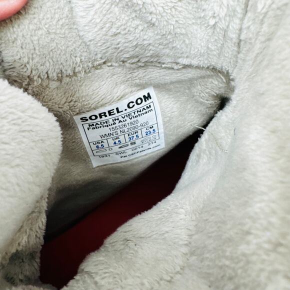 Sorel Tan Tivoli II Winter Snow Boots Pink Bottoms Size US Womens 6.5 - Picture 15 of 15